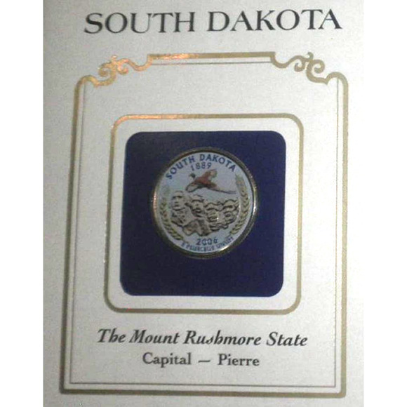 SOUTH DAKOTA COLORIZED QUARTER & FIRST DAY COVER- POSTAL COMMEMORATIVE SOCIETY - Picture 2 of 4